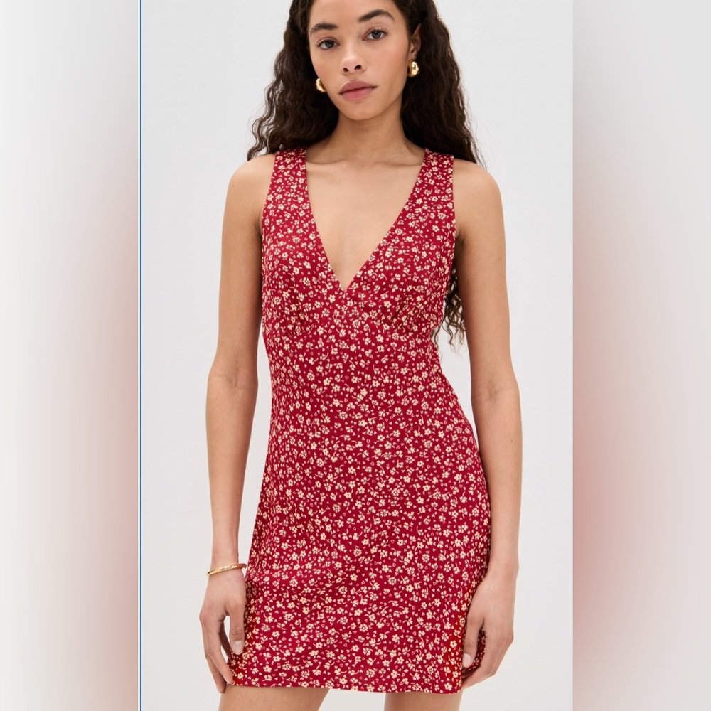 Reformation Calix dress in last tango, size small